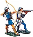 Archer and Handgunner in livery of Henry VI